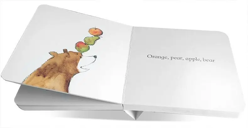 Orange Pear Apple Bear-Nettoyage d'images en anglais, nettoyage d'éveil pour les enfants âgés de 3 à 6 ans