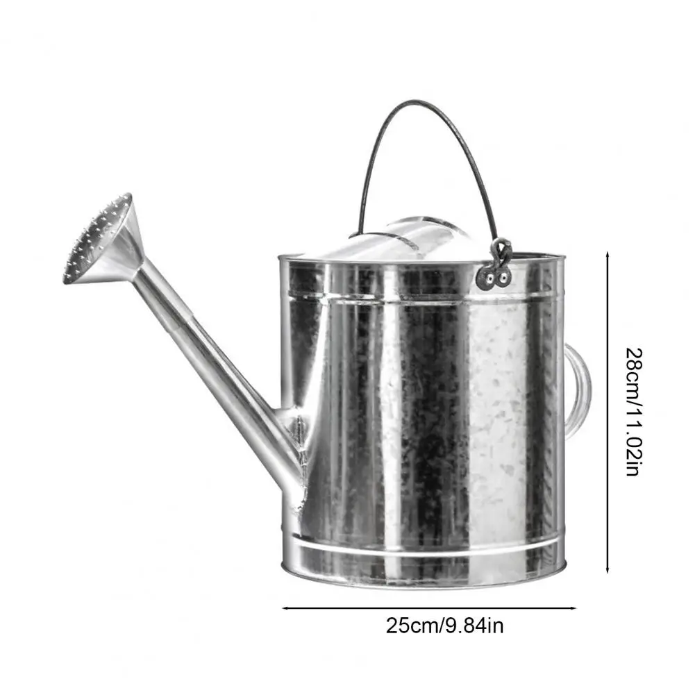 5/7/10/15L Stainless Steel Flower Waterer Can Large Capacity Lightweight Metal Watering Pot with Long Spout Garden Flower Can