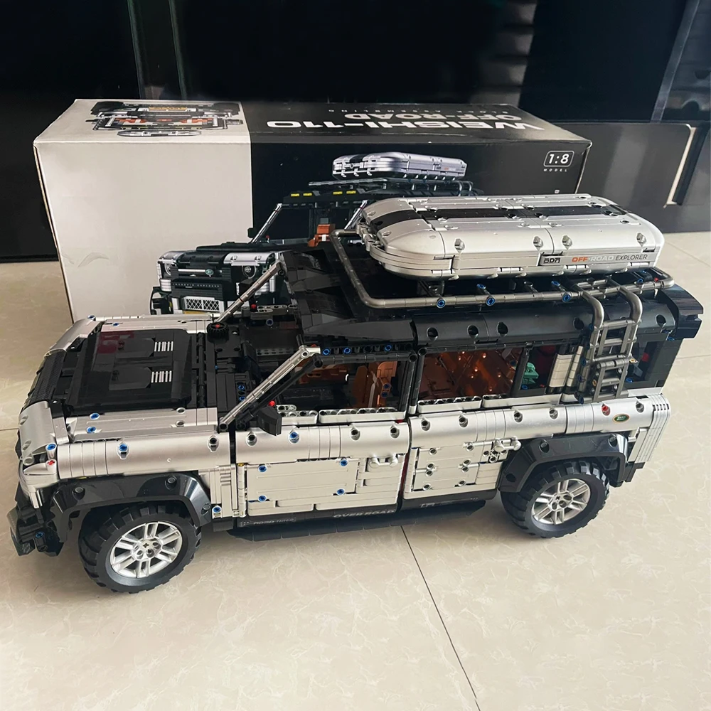 

1:8 технический внедорожный гоночный автомобиль, строительные блоки, городской внедорожник, модель автомобиля, кирпичи, джип, автомобиль, игрушки для детей, подарки на день рождения MOC