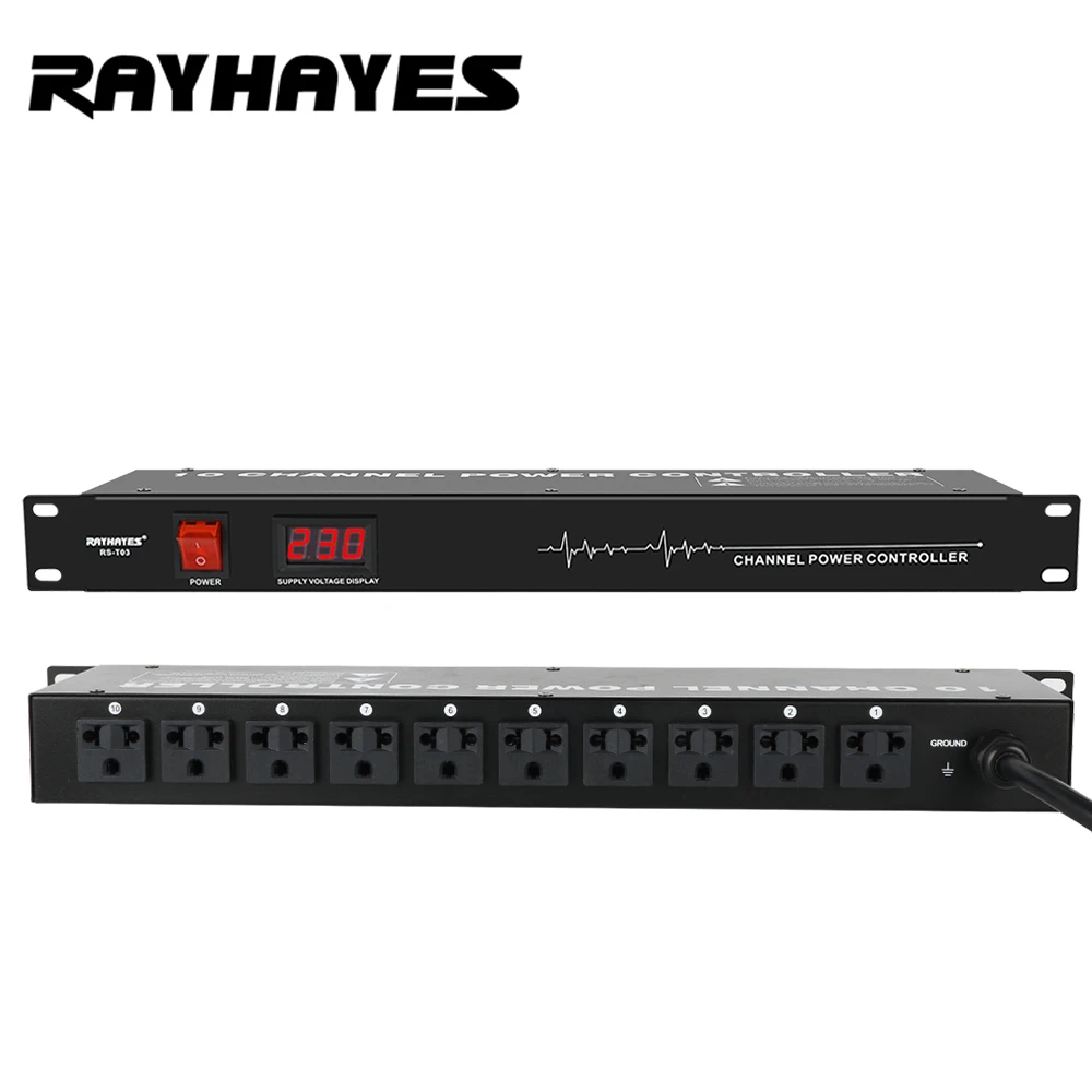 RS-T03 Power Switch 10-Way Switch Sequence Controller Stage Conference Audio Controller