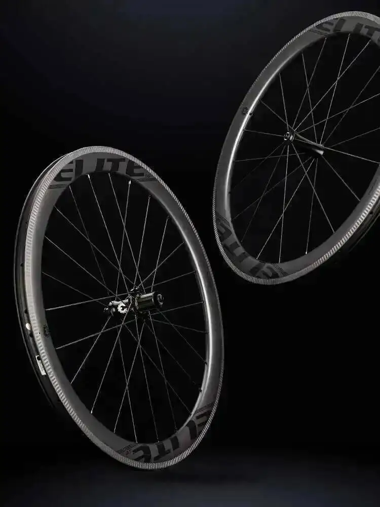 AliExpress ELITEWHEELS 700c Road Bike Carbon Wheelset ENT UD Matte Bicycle Wheels Tubeless Ready UCI Quality Carbon Fiber Rims For Cycling