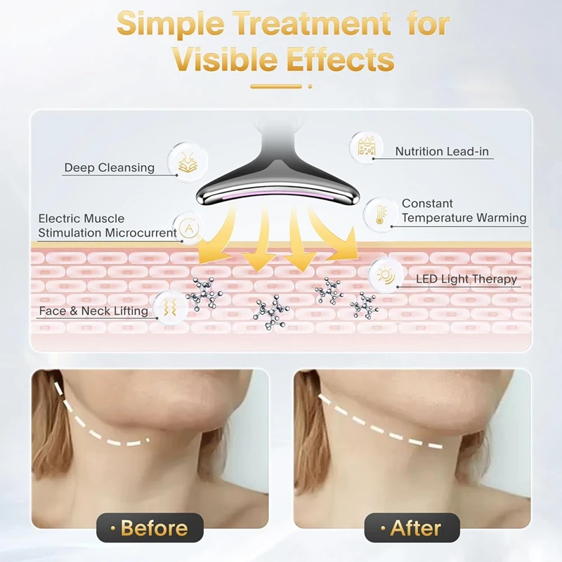 7-In-1 massaggiatore viso antirughe dispositivo per scolpire il viso dispositivo per la cura della pelle degli occhi del collo del viso per donne e uomini durevole