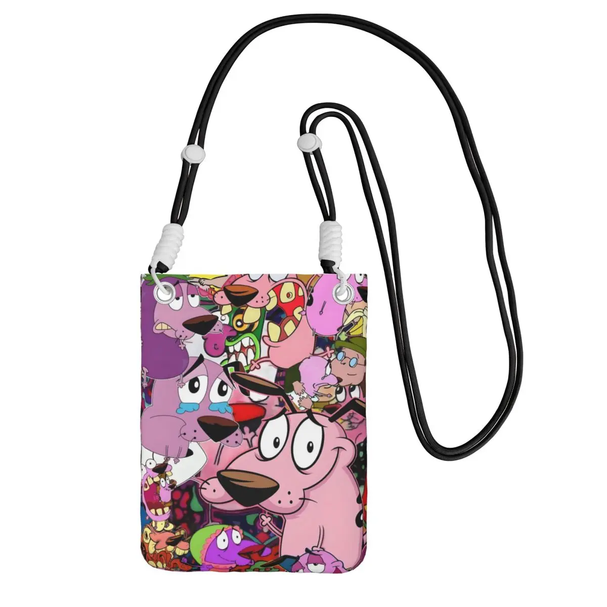 

Пользовательский C-Courage The Cowardly Dog, кошелек для смартфона, сумка через плечо с рисунком собаки, женская и мужская сумка для путешествий, пешего туризма, мобильного телефона