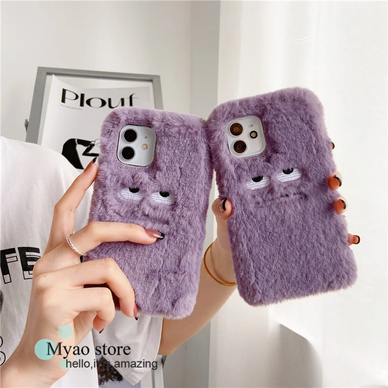 面白い紫モンスター ファンシーケース Google Pixel 3A 4 5 6 7 8