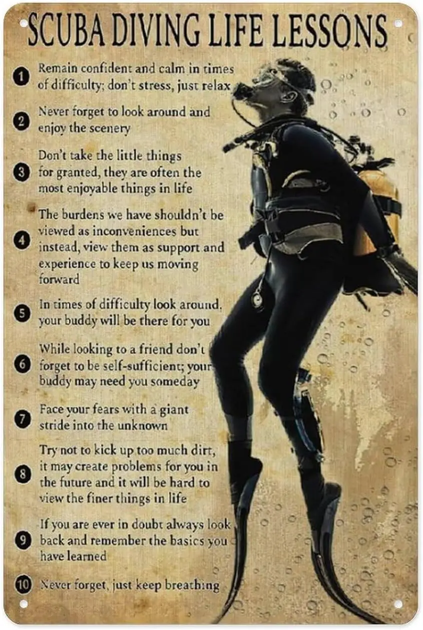 

Металлическая жестяная вывеска-мотивационный плакат для подводного плавания, для кафе, бара, домашнего декора стен