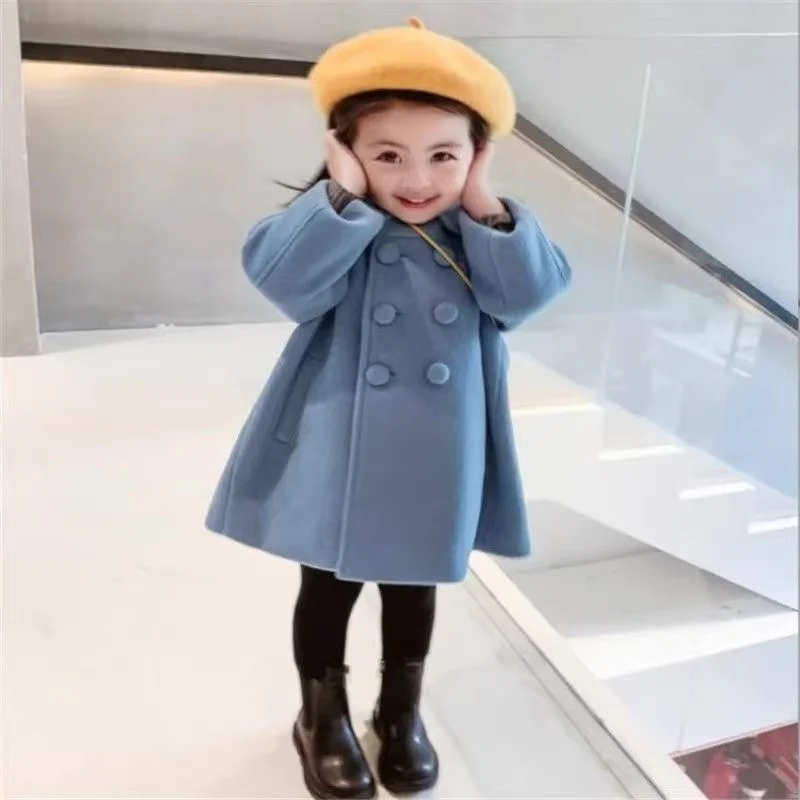 

Boys Trench Coat Autumn Winter Section Children's Children's Long Jacket British Middle Large Children Baby Coat Tide Cool
