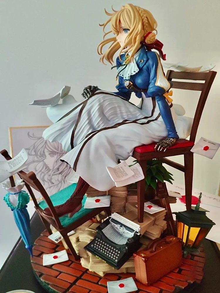 28cm Anime Violet Evergarden Figures Violet Figure Pvc Models Gk Statue Ornament Collectible Toys Decoration Dolls Child's Gifts