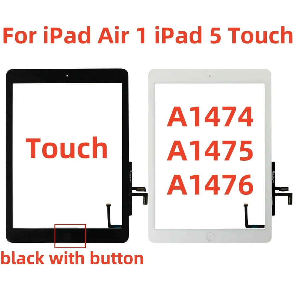 For iPad Air 1 Touch Panel Screen for iPad 5 A1474 A1475 A1476 Touch Screen Outer Glass Sensor Replacement Parts