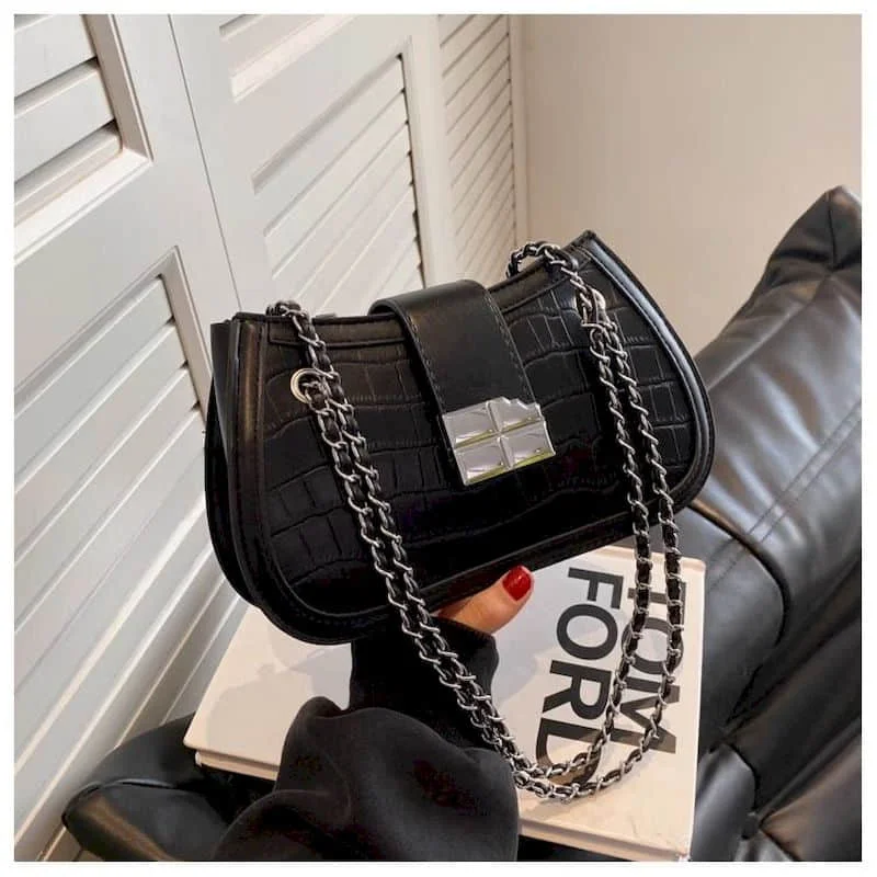 

Shoulder Bags Solid American Style Versatile Handbags Harajuku Lady High-capacity Luxury Leather Underarm Bags Hot Selling Item