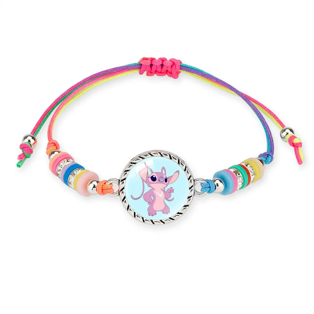 Miniso 애니메이션 주변기기 스타 베이비 팔찌 Stilt 다채로운 팔찌 Boho Stitch Liluo 비즈 체인