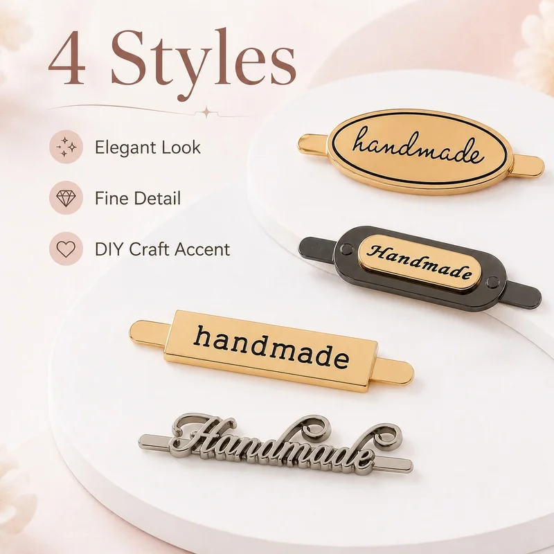 10/20Pcs 10-50mm Metal Decorative Handmade Labels Bag Tag Buckles Purse Clothing Button Clasp Hardware Accessories Sewing Trim view 2