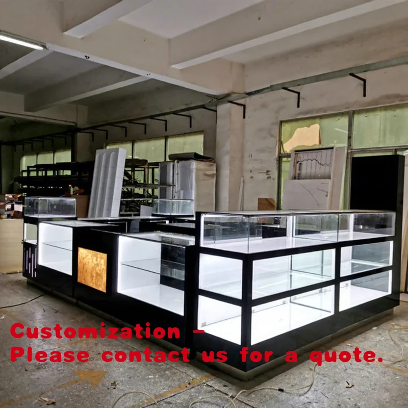 

Новая роскошная стеклянная витрина для ювелирных изделий, уникальный прилавок для розничной продажи ювелирных украшений, демонстрационный шкаф для ювелирных изделий.