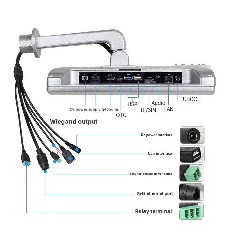 Facial recognition temperature measurement machine access control visitor machine binocular fingerprint y