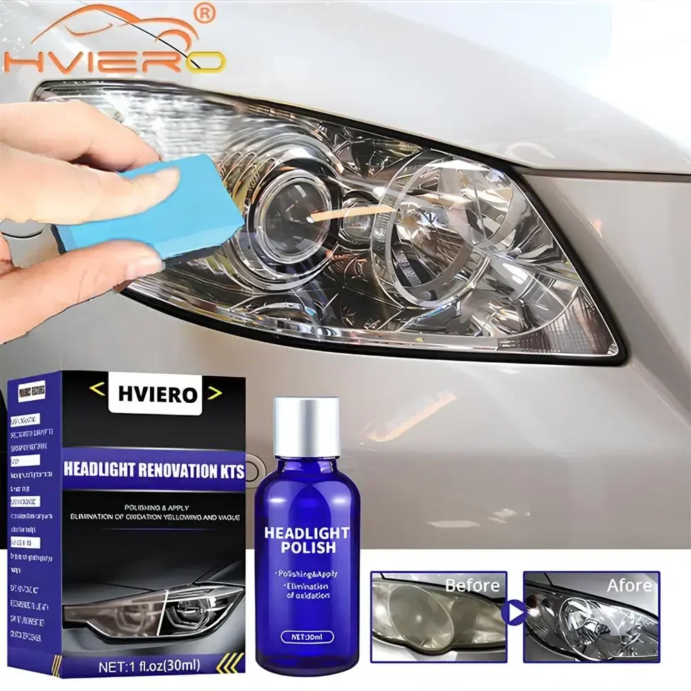 

30ML Car Headlight Repair Coating Kit Oxidation Rearview Cleaning Anti-scratch Paint Headlamp Cleaner Car Care Accessories Tools