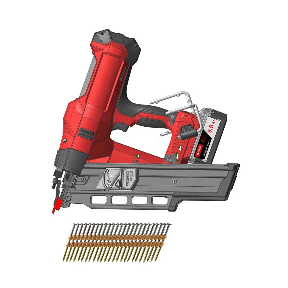 

Powerful Battery Powered Cordless 21° Plastic Collated Framing Nailer DCFN110-2190 for Heavy-Duty Wood Construction
