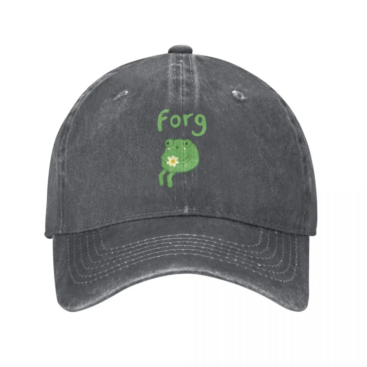 Funny Frog Sad Anime Toad Sitting With Flower Baseball Caps Classic Distressed  Washed Snapback Cap Unisex Gift Hats Cap