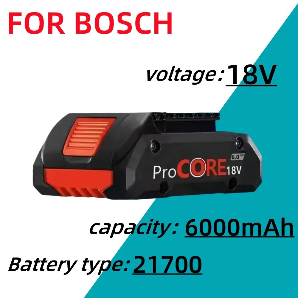 

18V 6000mAh ProCORE Lithium Ion Battery for Procore 1600A016GB for Bosch 18VMax Cordless Power Tool Drill,2100Cells Battery