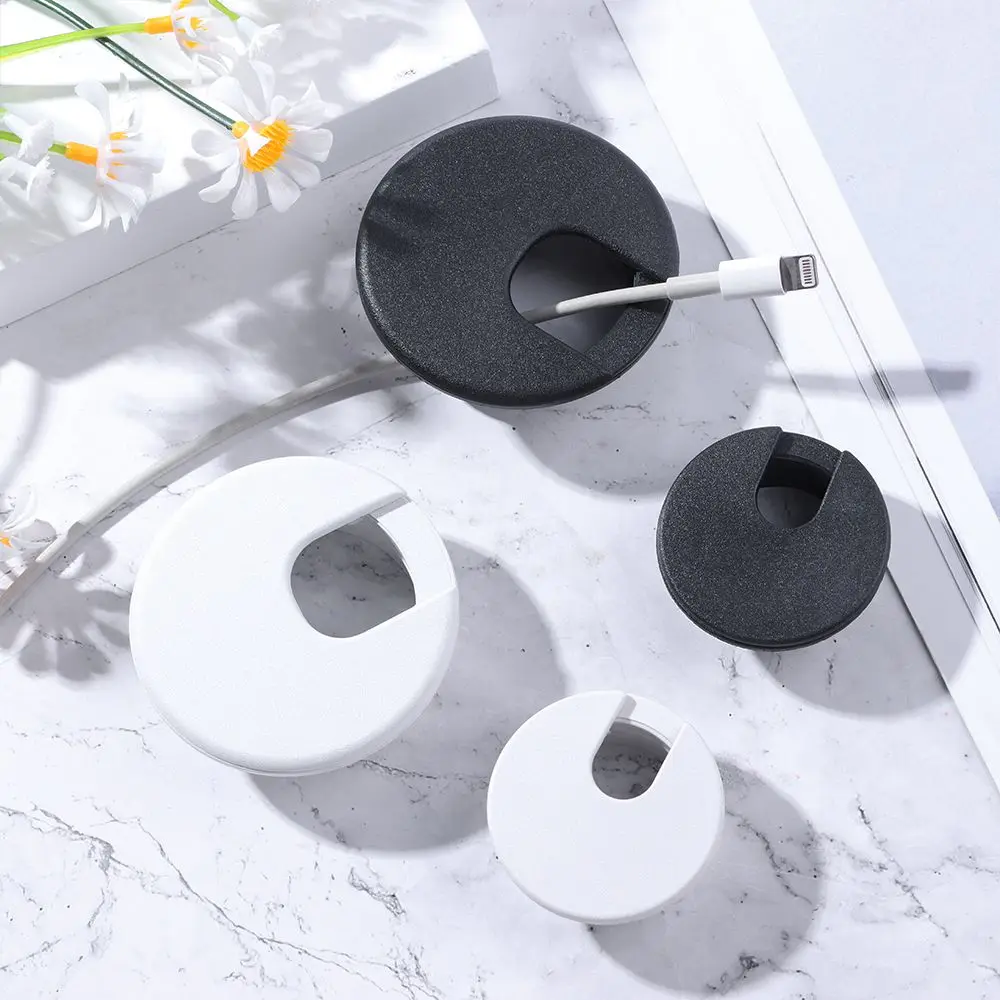 35/50mm Practical Organizer Office Buckle Line Desk Table Cable Fastener Computer Grommet Wire Hole Cover Line Box