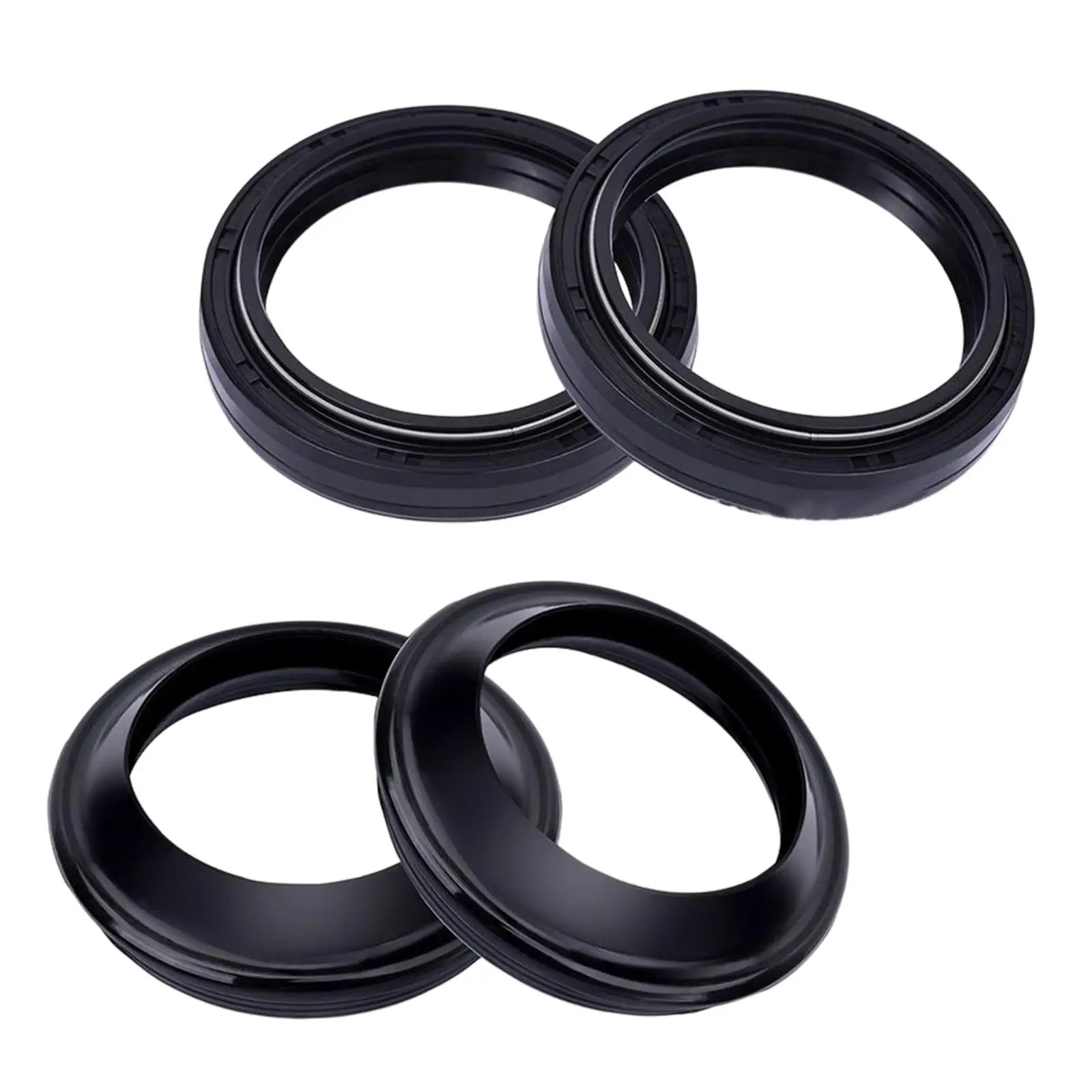 4Pcs Motorcycle Front Fork Damper Oil Seal Dust Seals Replacement for Yamaha FZ16(SA)2010-2014 MT-09 2018 Yzf-R1 1998-2001