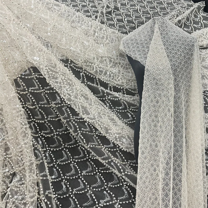 2yard-soft-mesh-fabric-fan-shaped-fish-scale-nail-beads-embroidery-tela-wedding-dress-cheongsam-stage-diy-fabrics-for-clothing