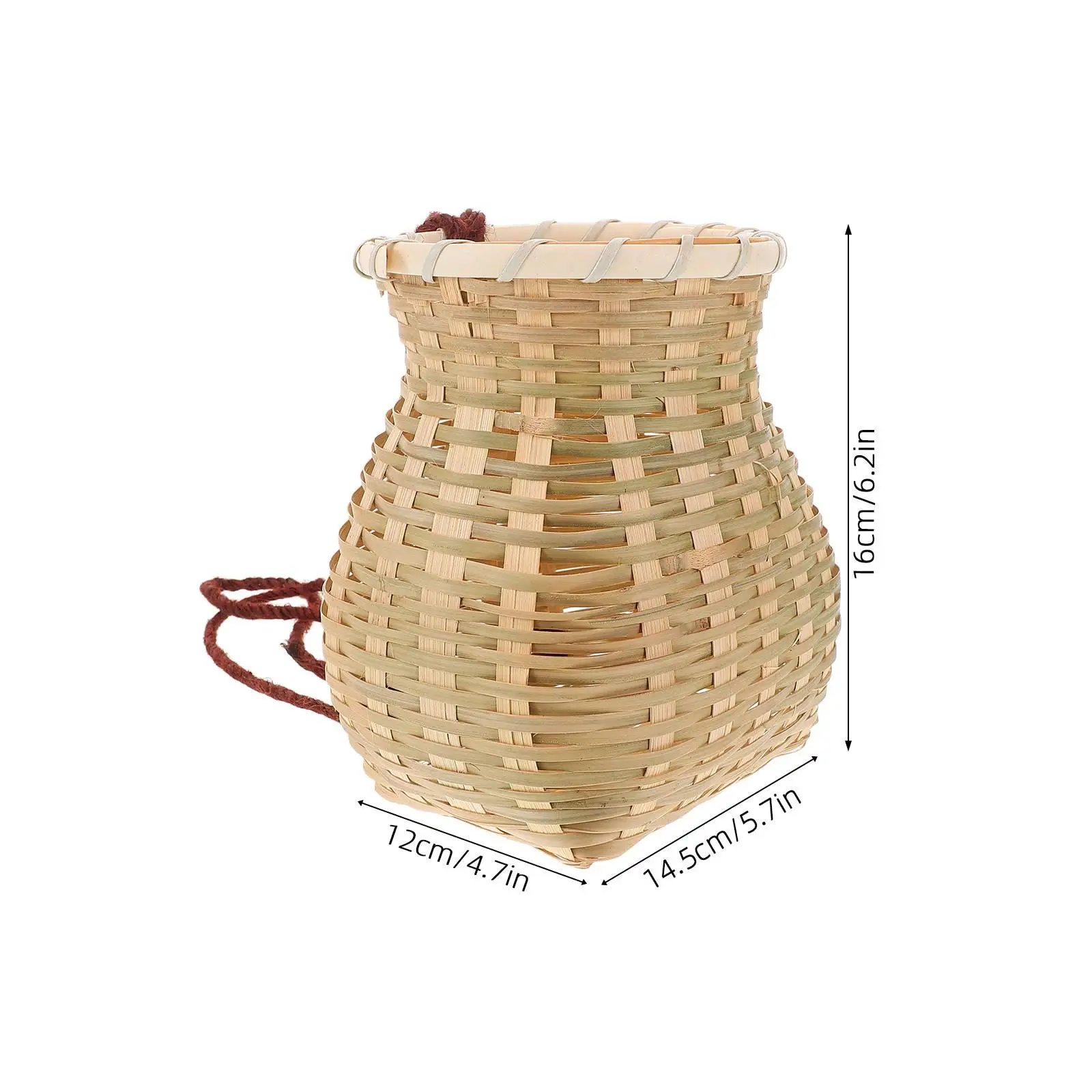 Bamboe Weven Kinderen Terug Mand Handgemaakte Lichtgewicht Kinderopslag Picknick Rieten Traditioneel Vakmanschap Mini Rugzak Rol