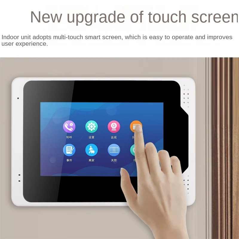 กริ่งประตูวิดีโออัจฉริยะ Wi-Fi 1080P พร้อมหน้าจอสัมผัสขนาด7นิ้วระบบตรวจจับการเคลื่อนไหวรีโมทแอป IR การมองเห็นได้ในเวลากลางคืนอินเตอร์คอม