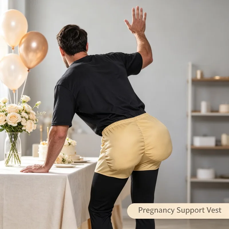 Adult Fake Pregnancy Abdomen and Buttocks Props Are Ideal Choices for Prank Stage Performances Pregnant Women Role Parties