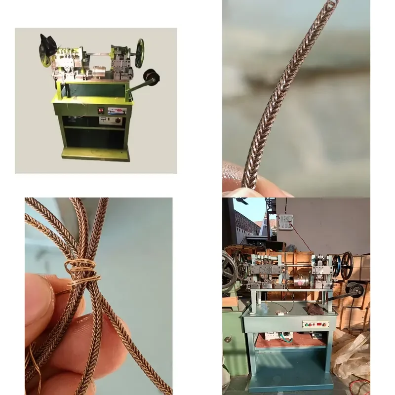 2025 Hot Selling Foxtail V Chain Making Machine for Gold Silver Metal Jewelry Efficient Reliable Production Equipment