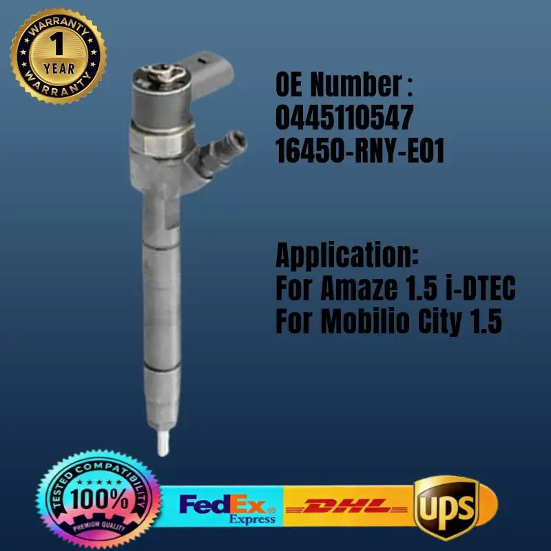 0445110547 16450-RNY-E01 Common Rail Fuel Injector for Amaze 1.5 i-DTEC For Mobilio City 1.5