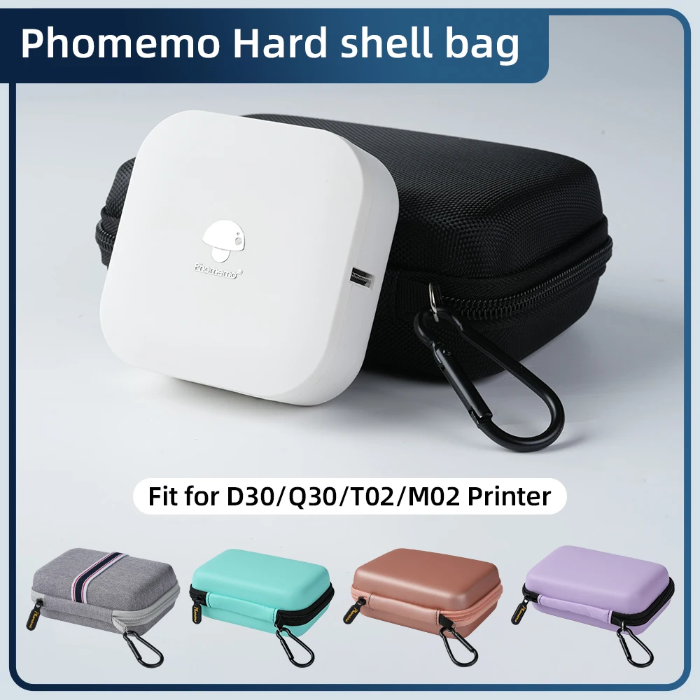 Funda Compatible con Phomemo Q30 D30, soporte de almacenamiento para impresora de etiquetas NIIMBOT D11 D110, bolsa organizadora para etiquetas