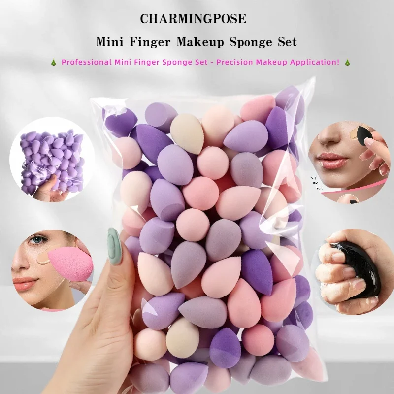 Mini spugne per frullatore per dita da 10/20/30 pezzi - Applicatori cosmetici senza lattice per prodotti in crema e polvere, regalo per riempire le calze