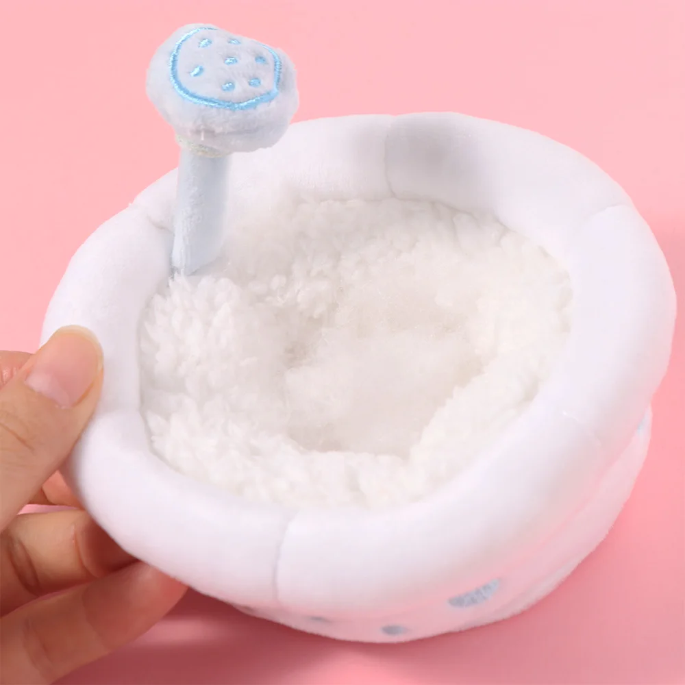 DIY المشهد الدعائم القطن دمية حوض الاستحمام سطح المكتب ديكور حلية دمية كيس النوم Kawaii الكرتون 10 سنتيمتر دمية حوض الاستحمام هدية