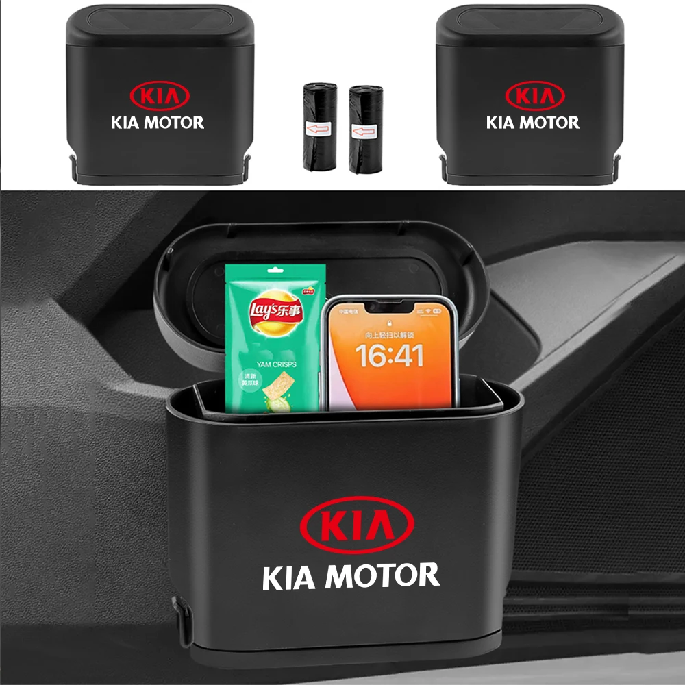 Cubo de basura de coche tipo almacenamiento suspendido para Kia Sportage 3 Rio K2 K5 K3 Ceed Carnival Picanto Soul EV6 Niro Forte Seltos Sorento II