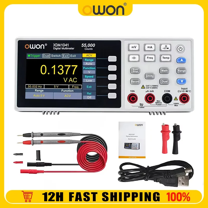 OWON XDM1041/XDM1241 Desktop Digital Multimeter 55000 Counts USB