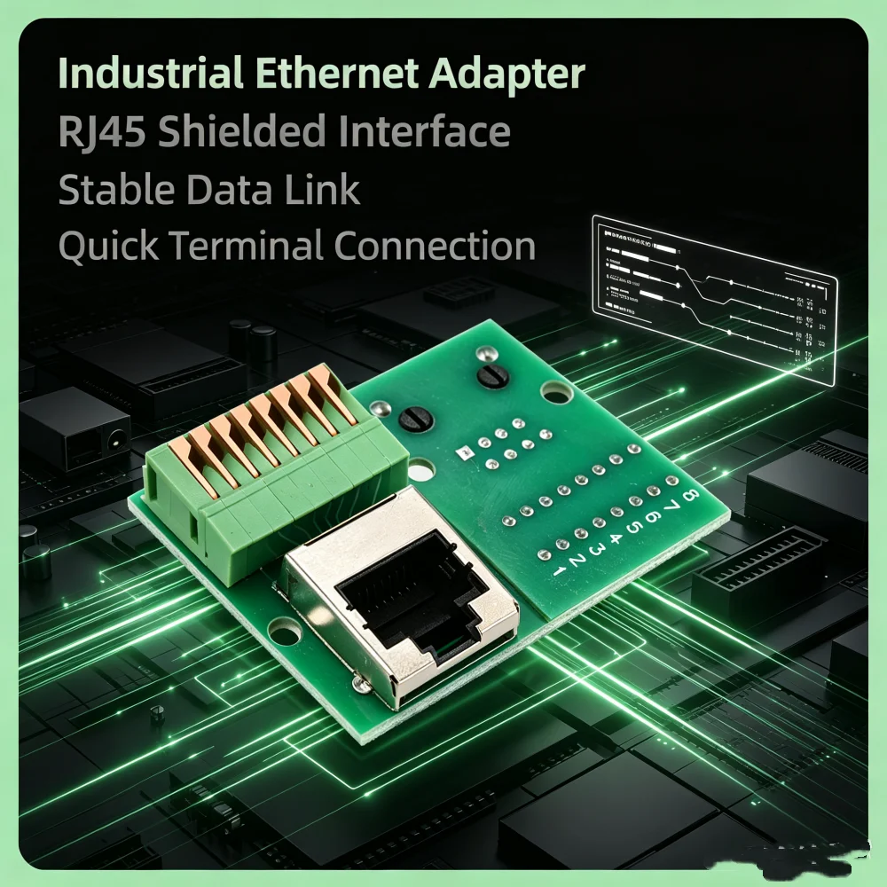 Rj45 Network Port Terminal Block Module Welding Free Rj45 Data Adapter Board For Industrial Equipment