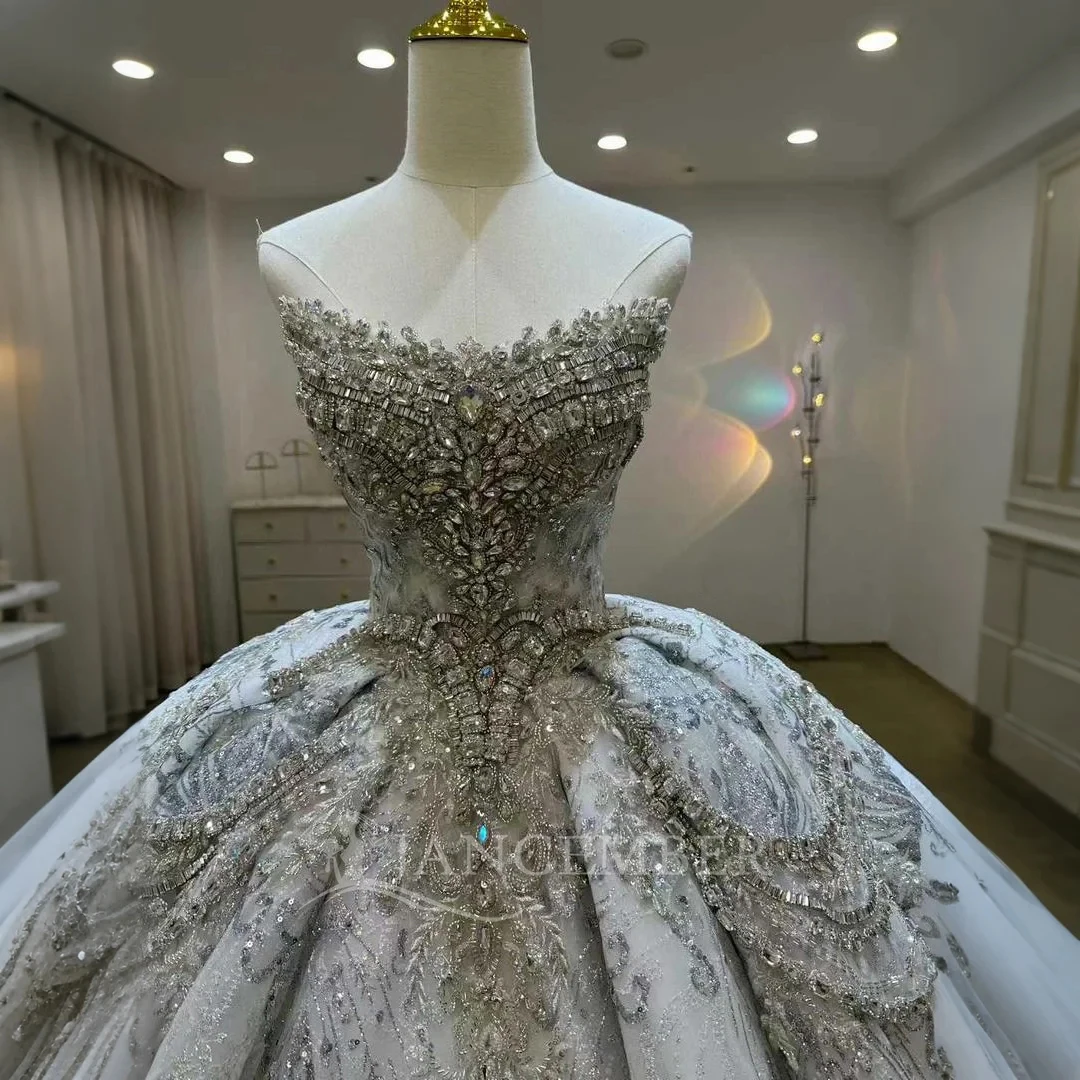 Customized Removable Sleeves Princess Wedding Dress Ball Gown Organza Bride Dress Bridal Gowns Court Train платье свад