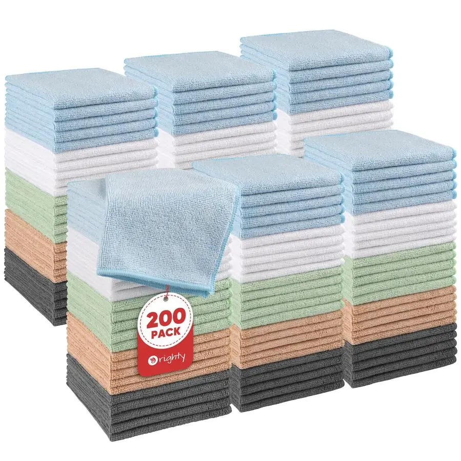 

Набор из 200 салфеток для умывания, высококачественные впитывающие и мягкие микрофибровые салфетки для лица, универсальные полотенца для рук