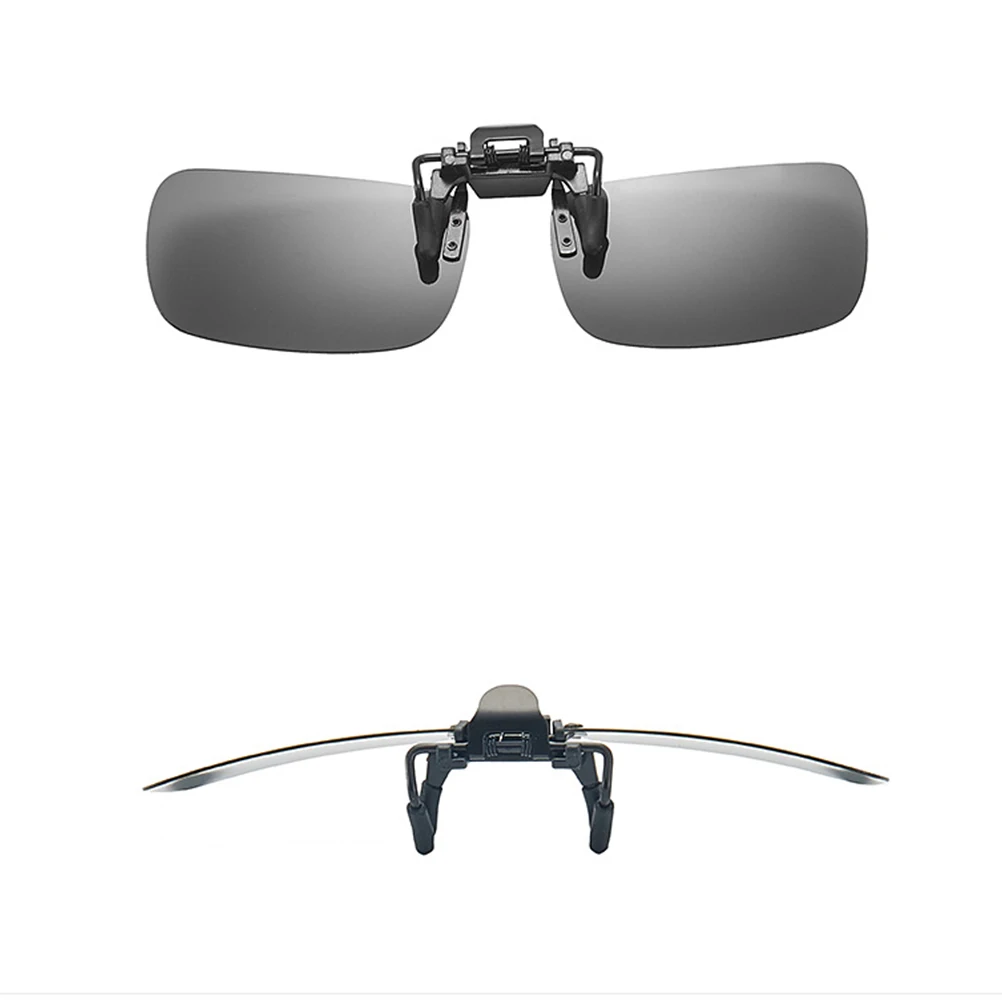 

2pcs Polarized Clip-Ons Square Metal Alloy Silicone Uv Protection For Square Polarized Sunglasses Driving Outdoor Black