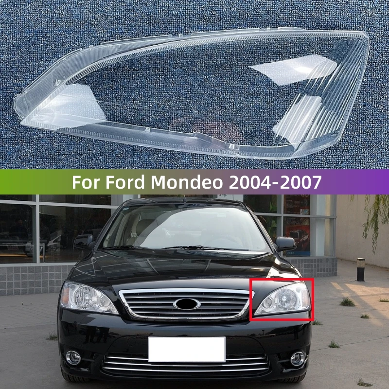 

Для Ford Mondeo 2004 2005 2006 2007, аксессуары для автомобиля, прозрачный материал ПК, крышка фары, лампы