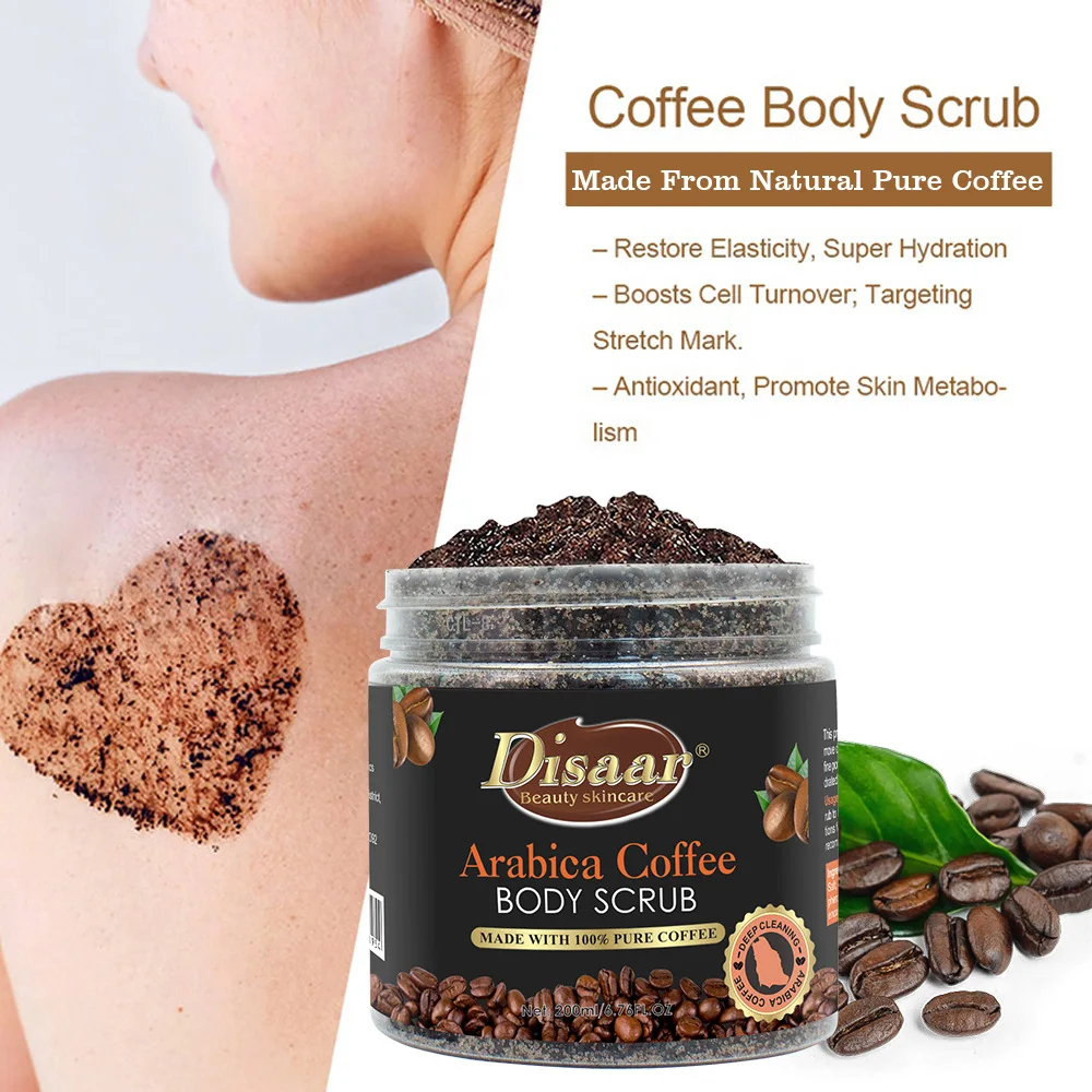 Organic Coffee Scrub for Women Face And Body Whitening And Exfoliating Natural Arabica Coffee Body Scrub Whitening Cream