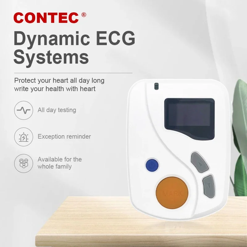 CONTEC Dynamic 12 Leads ECG Holter Systems 48 Hours Recorder,2GB Card,​Analyzer Software(Download Online) TLC6000