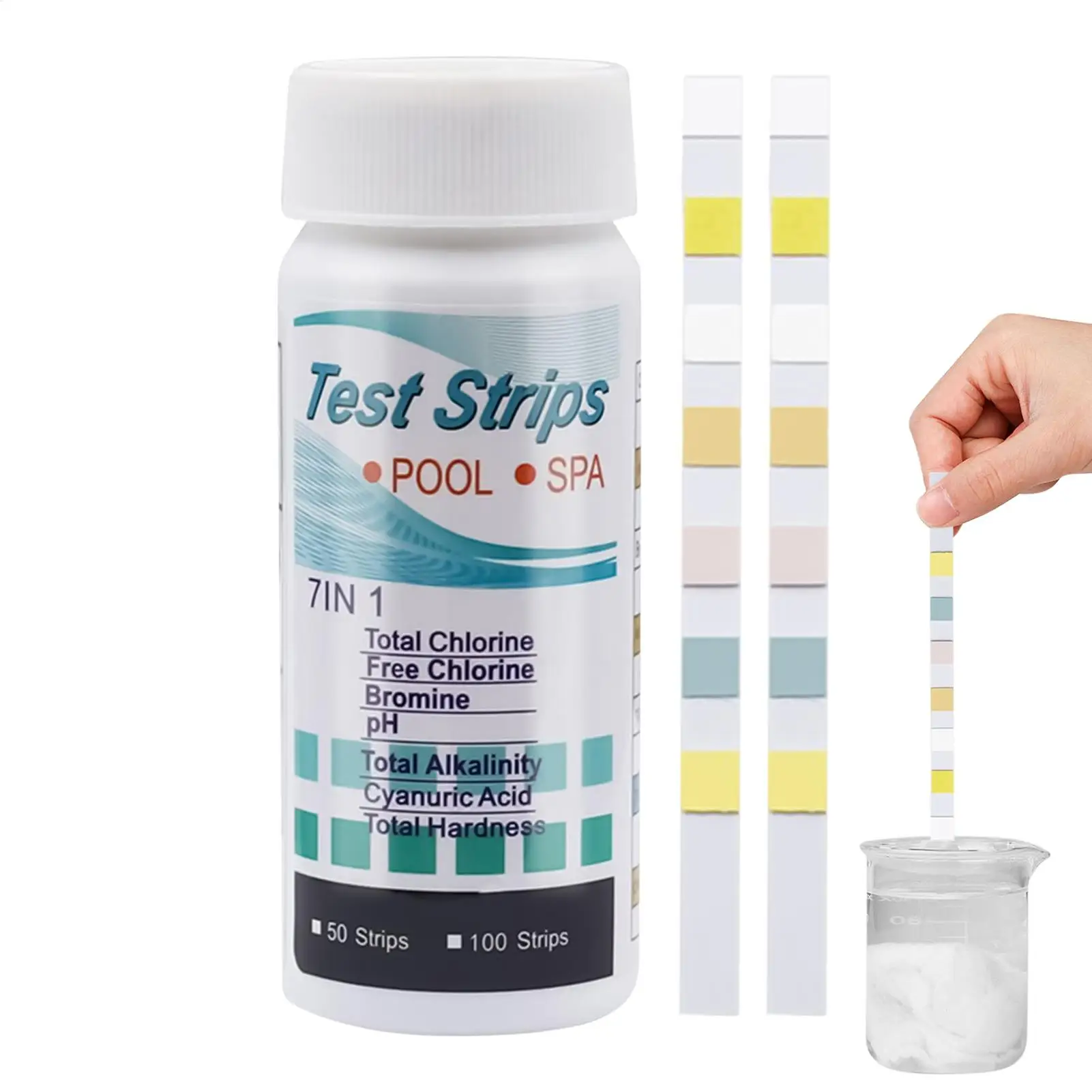 100pcs Water Test PH Strips Multipurpose Water Tester Paper High Precision Easy Detection Aquarium Pool Accessories