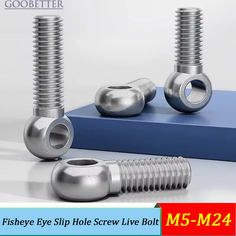 

Fisheye Eye Slip Hole Screw Live Bolt Stud Articulated Anchor Bolt 304 Stainless Steel Ring Link Bolt M5 M6 M8 M10 M12 M14~M24