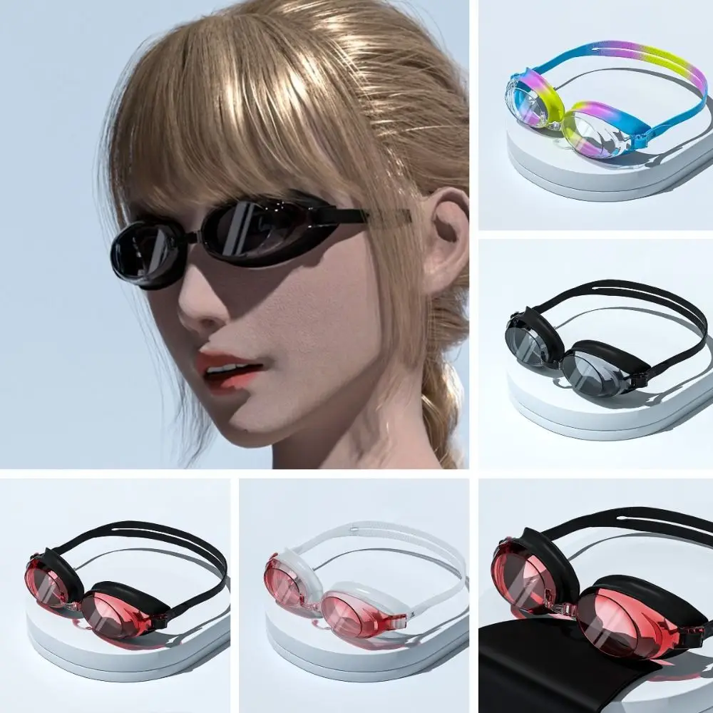 Anti-fog Swim Goggles 0~-9.0 Quick Adjustable Diving Swimming Goggles Silicone Mirror Frame No Leakage