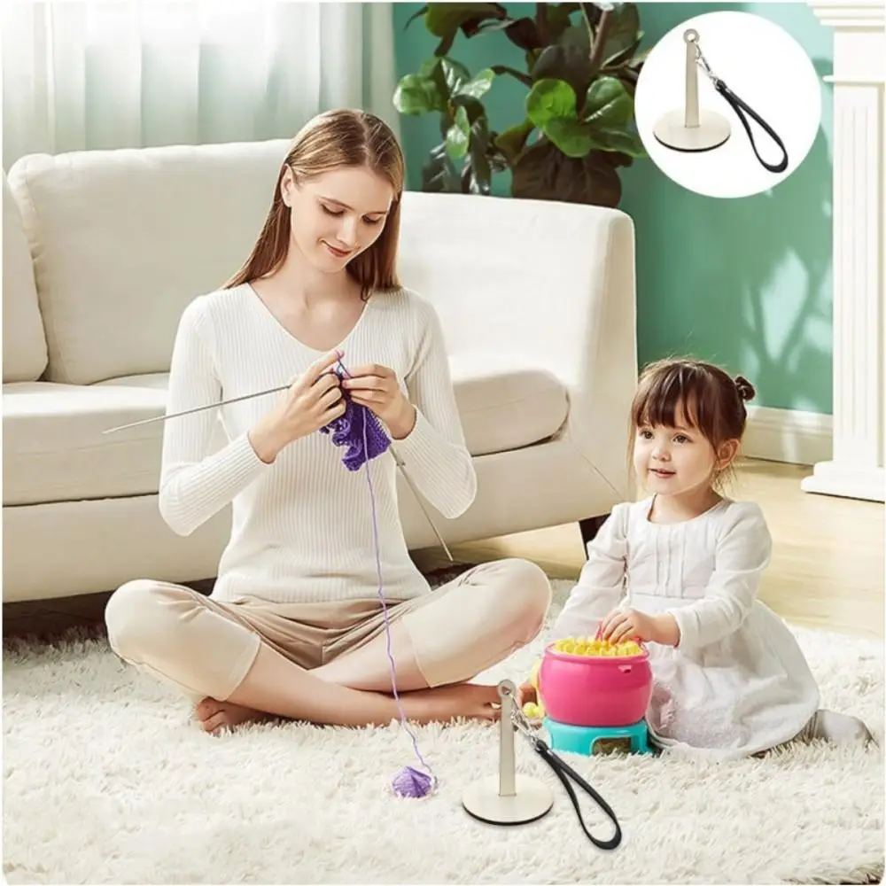 With Leather Wrist Strap Wrist Yarn Holder Acrylic Prevent Yarn Tangling Yarn Minder Durable High Quality Yarn Ball Holder