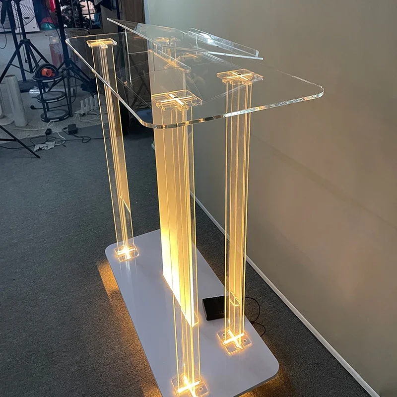 LED Acrylic glass podiums for church