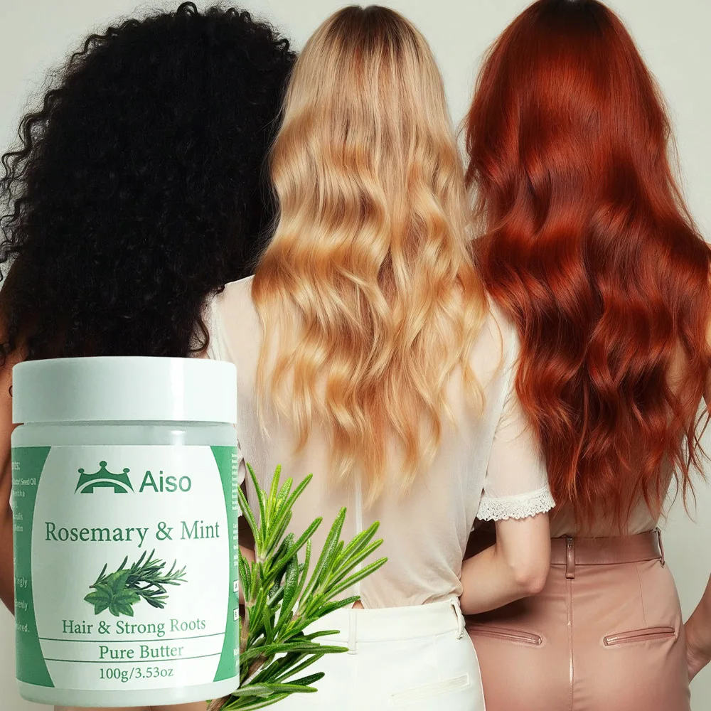 100g/3.53oz Rosemary Mint Hair Nourishing Butter for Stronger Hair, Formulated with Shea Butter for Healthy, Shiny Hair.