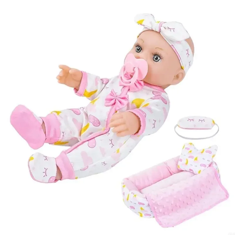 

Реалистичная кукла реборн 30 см, кукла для маленьких девочек с прекрасным комбинезоном, образовательная игра для новорожденных,
