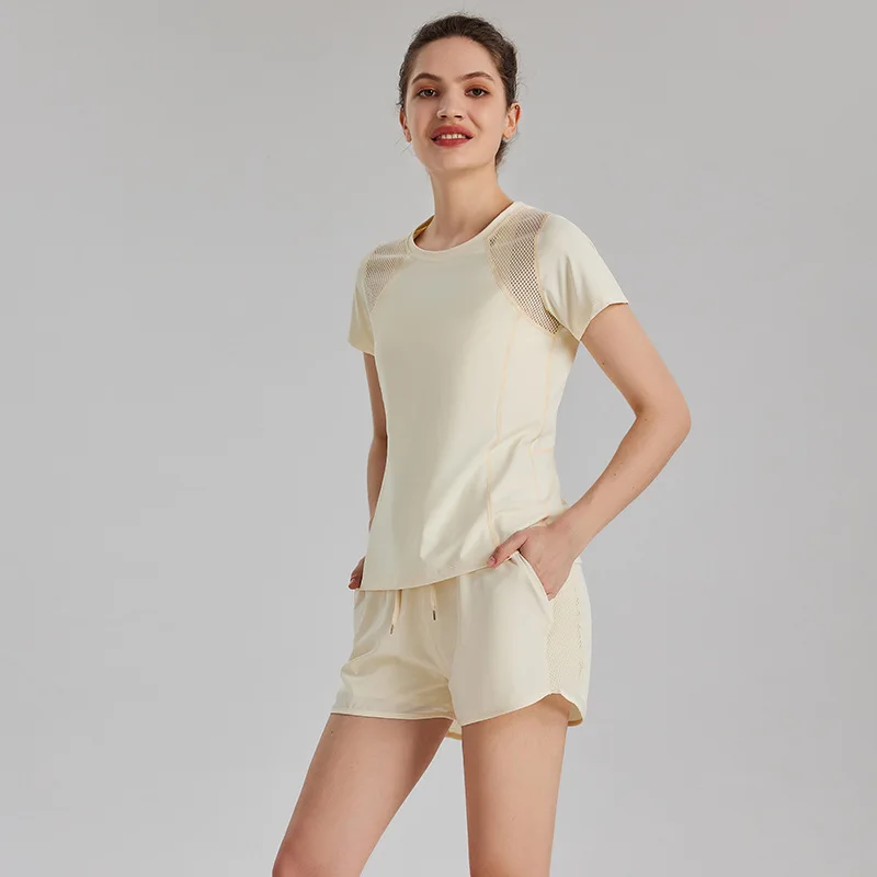 sports T-shirt women's quick-drying summer professional running training fitness top thin breathable yoga clothes short sleeves image 4