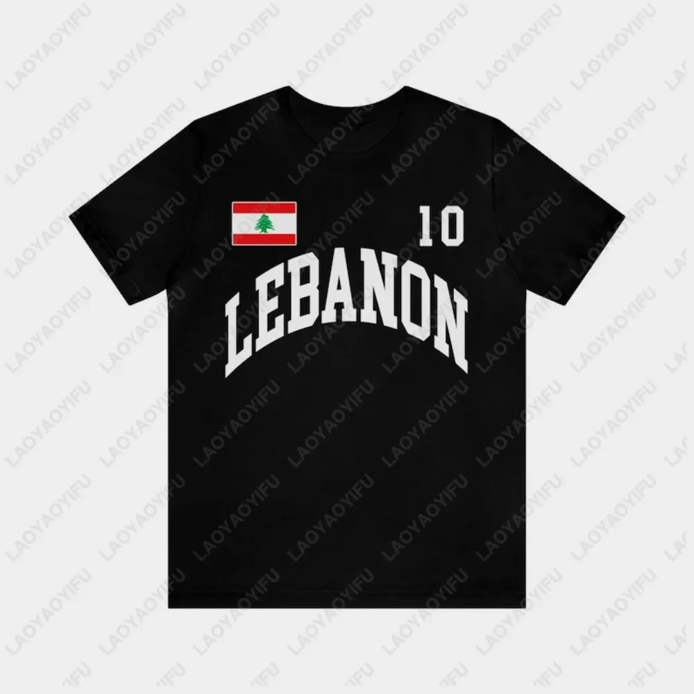 Lebanon National Flag Vacation Souvenir Lebanese Pride T-shirt Cotton Short Sleeve Casual Fashion Loose Harajuku Man Women Tees